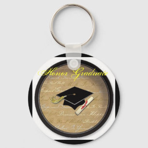 graduation hat, Honour Graduate Keychain