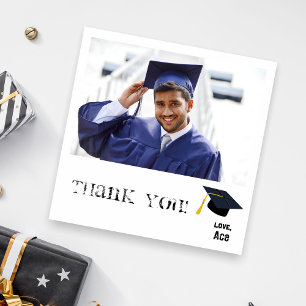 Graduation Hat Instant 1-2 Photo & ThankYou Card B