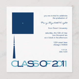 Graduation Hat Square Invitation or Announcement