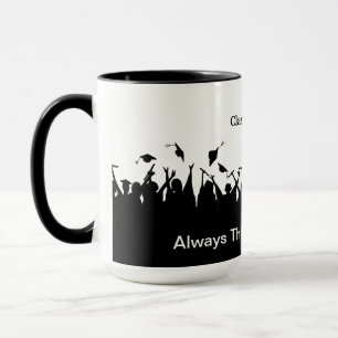 Graduation Hat Toss Silhouette Mug to Customize