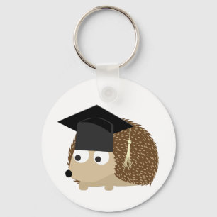 Graduation hedgehog keychain