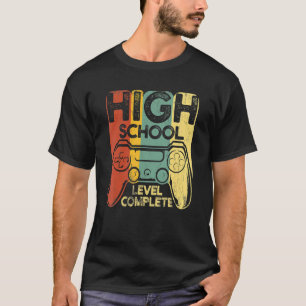 Graduation High School Level Complete Senior Gamer T-Shirt