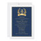 Graduation Honours Navy and White Invitation