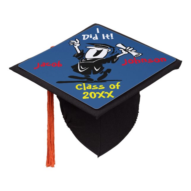 Graduation | I Did It | Diy Year Graduation Cap Topper (Angled)