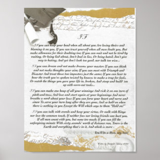 Graduation, IF Inspiring Poem by Rudyard Kipling Poster