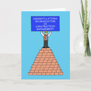 Graduation In Construction Management. Card