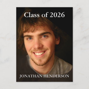 Graduation Invitation-Change Background/Font Colou Announcement Postcard
