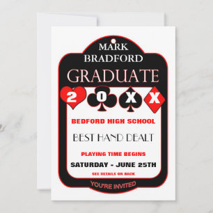 Graduation-Invitation -POKER/CARDS-DESIGN - 20XX Invitation