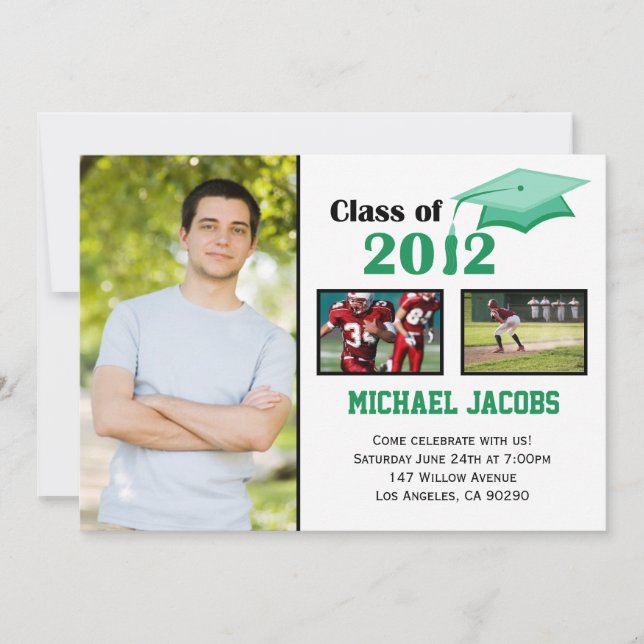 Graduation Invitation SCROLL DOWN for 2013 (Front)
