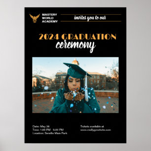 Graduation Invitation Senior Graduate Announcement Poster