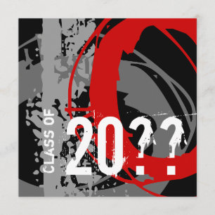 Graduation Invitation WDX Red