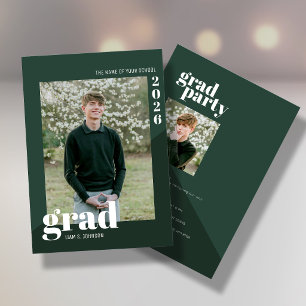 Graduation invitation with 2 photos