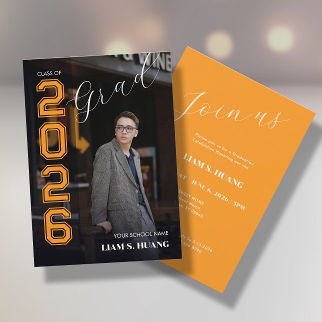 Graduation invitation with photo portrait (Creator Uploaded)