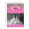 Graduation Invite Announcement Leopard Crown Pink
