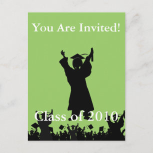 Graduation Invite- Enter Current Year & Your Colou Invitation Postcard