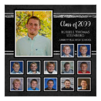 Graduation K-12 Photos Black & Silver Keepsake