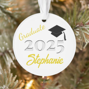 Graduation Keepsake in Yellow Ornament