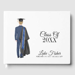 Graduation Leavers Party Guest Book Young Man