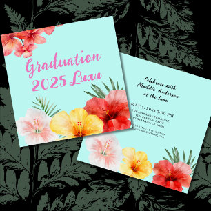 Graduation Luau Party Invitation