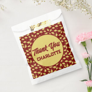 Graduation Maroon and Gold Party Thank You Favour Bag