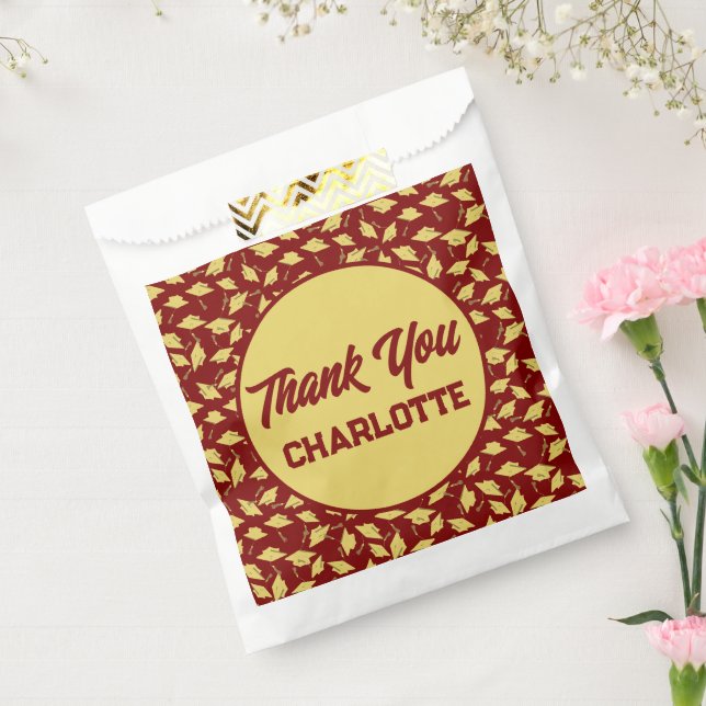 Graduation Maroon and Gold Party Thank You Favour Bag (Sealed)