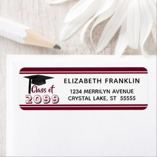 Graduation Maroon Burgundy Class Year