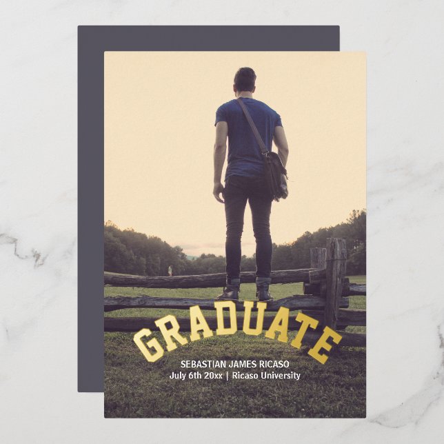 Graduation Masculine Modern Personalized (Front/Back)