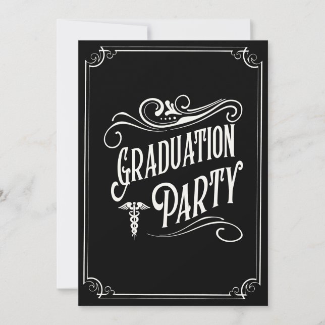 Graduation Medical Profession Nurse Doctor Invitation (Front)