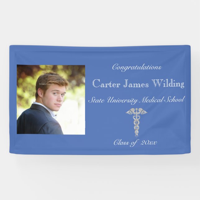 Graduation, Medical School, Custom Photo Banner (Horizontal)
