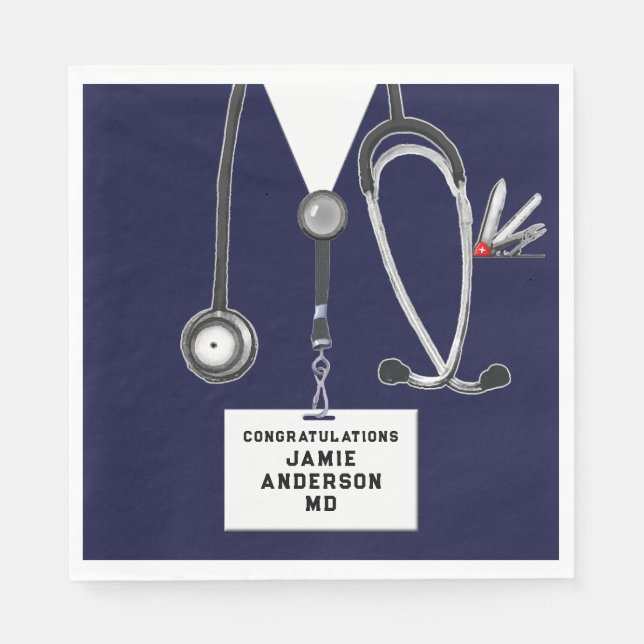 Graduation Medical School Napkin (Front)
