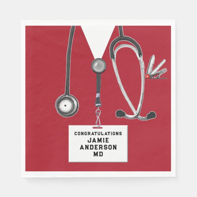 Graduation Medical School Napkins (Front)