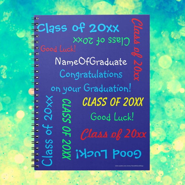 Graduation Memory Book, Name, Class of, Blue Notebook (Creator Uploaded)