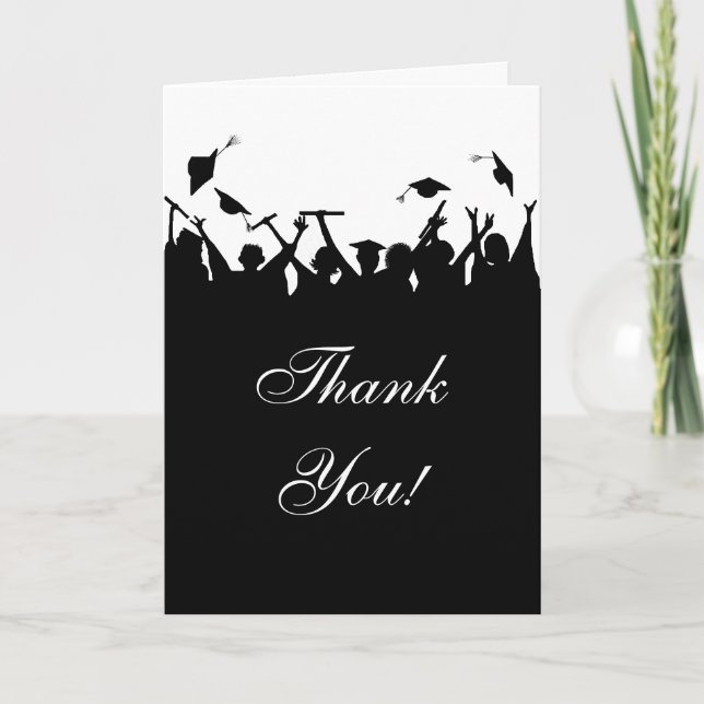 Graduation Merci Cartes Silhouettes Casquette Toss (Devant)