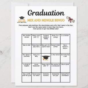 Graduation Mix and Mingle Bingo