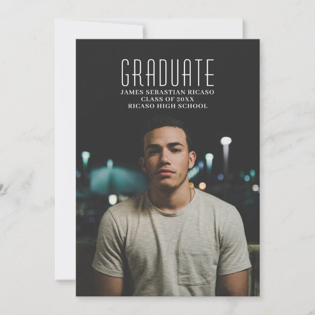 Graduation Modern Personalized Photo Template (Front)