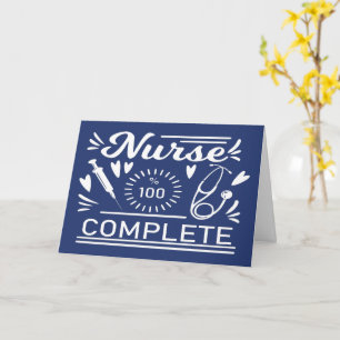Graduation  Modern Pink Grad Nurse Card