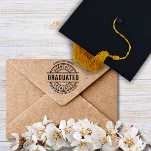 Graduation Modern Simple Class of Return Address  Rubber Stamp