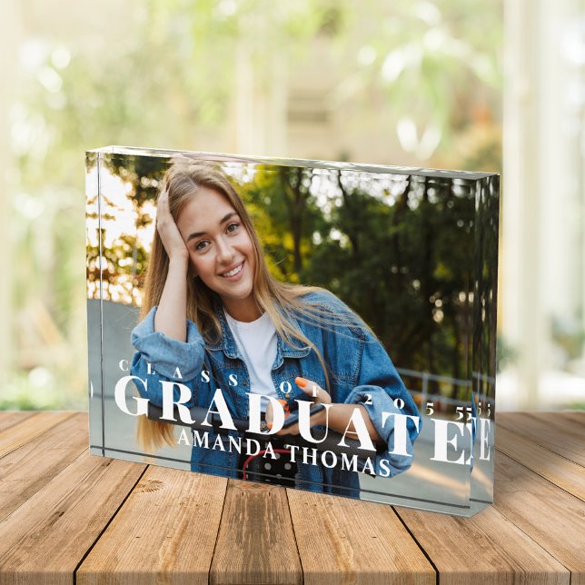 Graduation Modern Typography Simple Photo Block (Creator Uploaded)