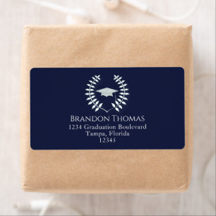Graduation Moderne Classic Carton bleu marine