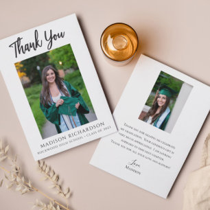 Graduation Moderne Script 2 Carte de remerciements
