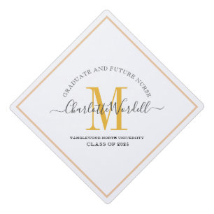 Graduation Monogram Future Nurse  Cap Topper