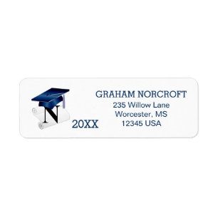 Graduation Mortar cap & diploma, letter N