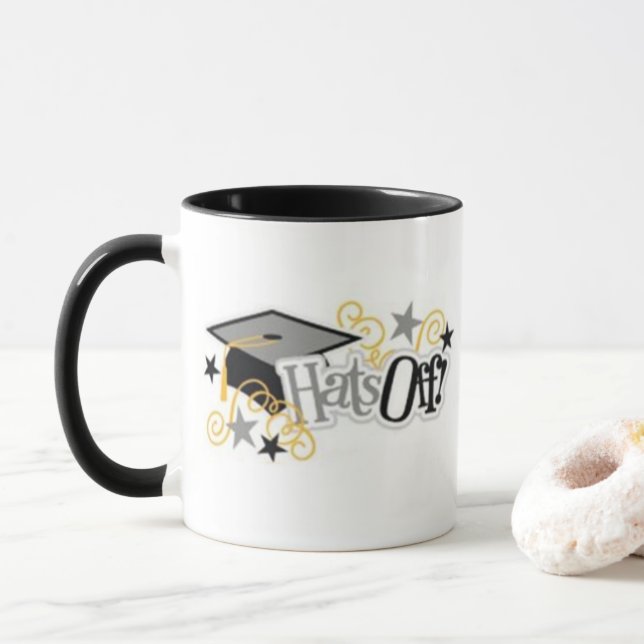 GRADUATION MUG "HATS OFF" (With Donut)