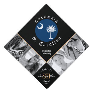 Graduation multi photo, elegant, South Carolina Cap Topper