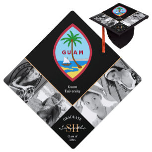 Graduation multi photo hat, elegant, Guam  Cap Topper