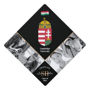 Graduation multi photo & Hungary elegant Cap Topper