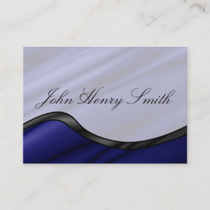 Graduation Name Card, Blue Silk Wave Calling Card