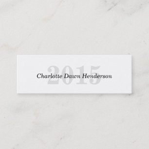 Graduation name card classic enclosure class year