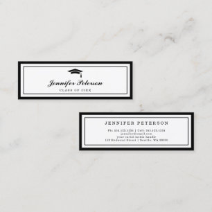 Graduation Name Card Classic Script Insert Card