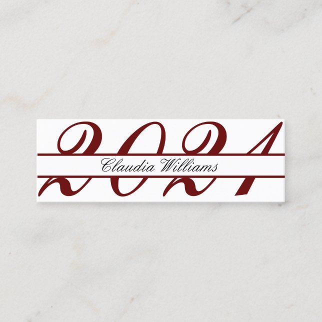 Graduation Name Card . Elegant Classic Insert Card (Front)